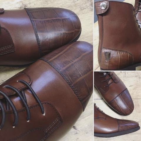 ALBA / Nut brown with nut brown faux croc