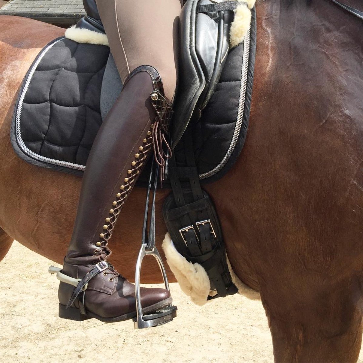 BIA
/ Chocolate brown / Gloss faux croc top stripe