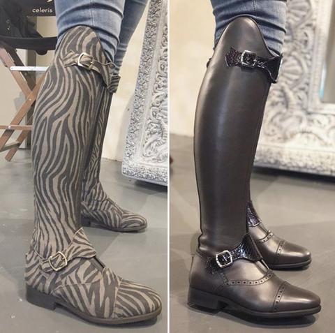 POLO / (L) Zebra nubuck (R) Violet grey