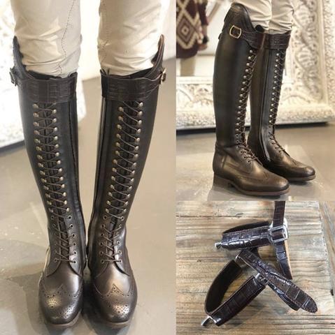 BIA / Chocolate brown with matte faux croc gloss accents