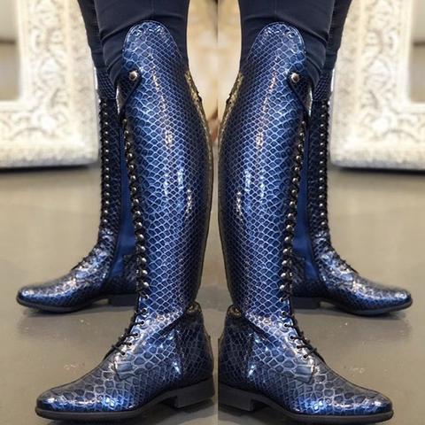 BIA / Royal blue faux croc gloss