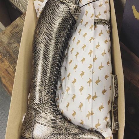 BIA / Antique gold faux croc gloss