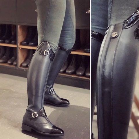 CICI / Airforce blue with midnight faux croc gloss