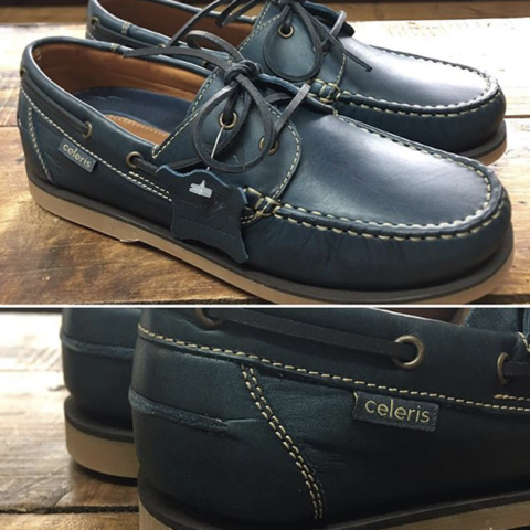 DECK SHOES / Petrol blue