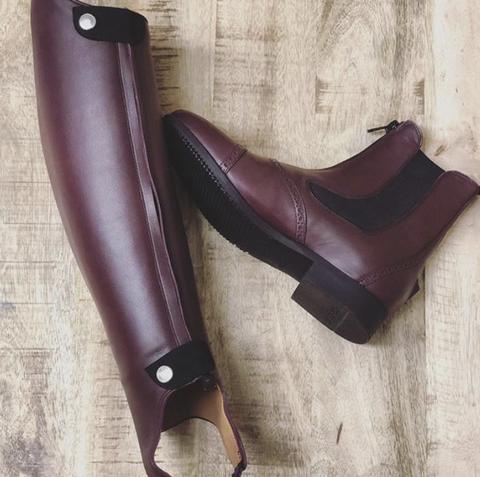 JODPHUR BOOTS AND CHAPS / Black cherry
