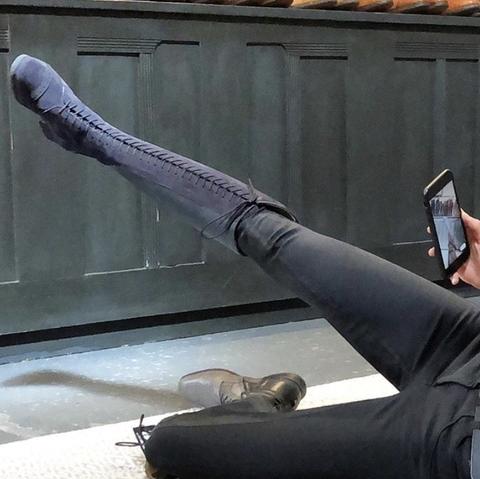 RITA / Navy blue suede